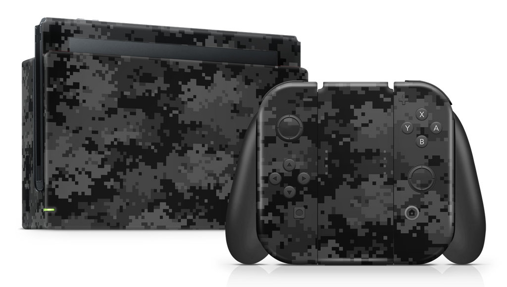 Nintendo Switch 17 Skin Black Digi Camo