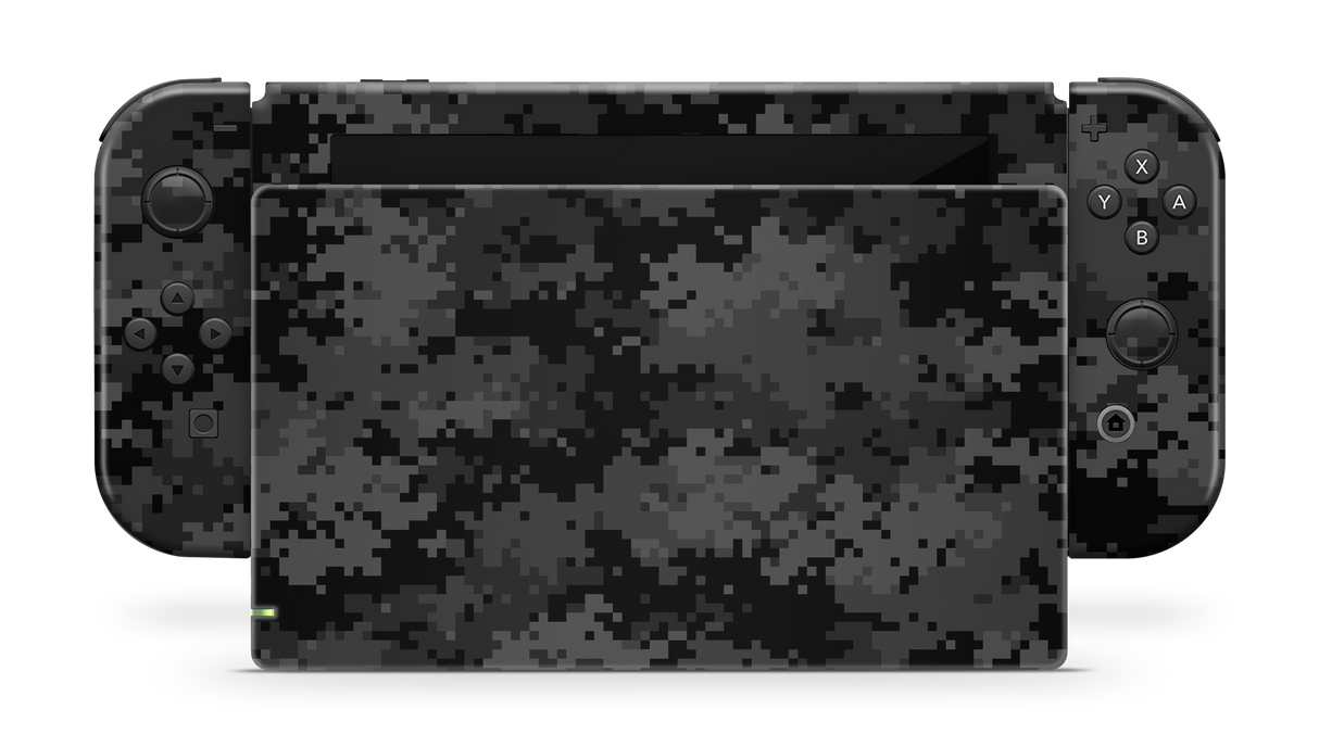 Nintendo Switch 17 Skin Black Digi Camo