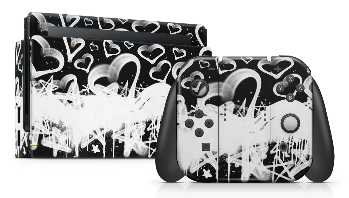 Nintendo Switch 17 Skin Hearts and Stars