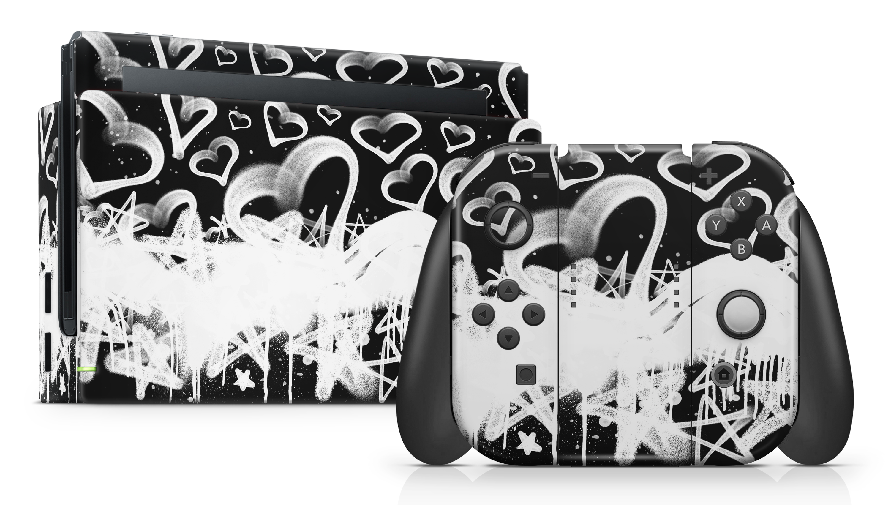 Nintendo Switch 17 Skin Hearts and Stars