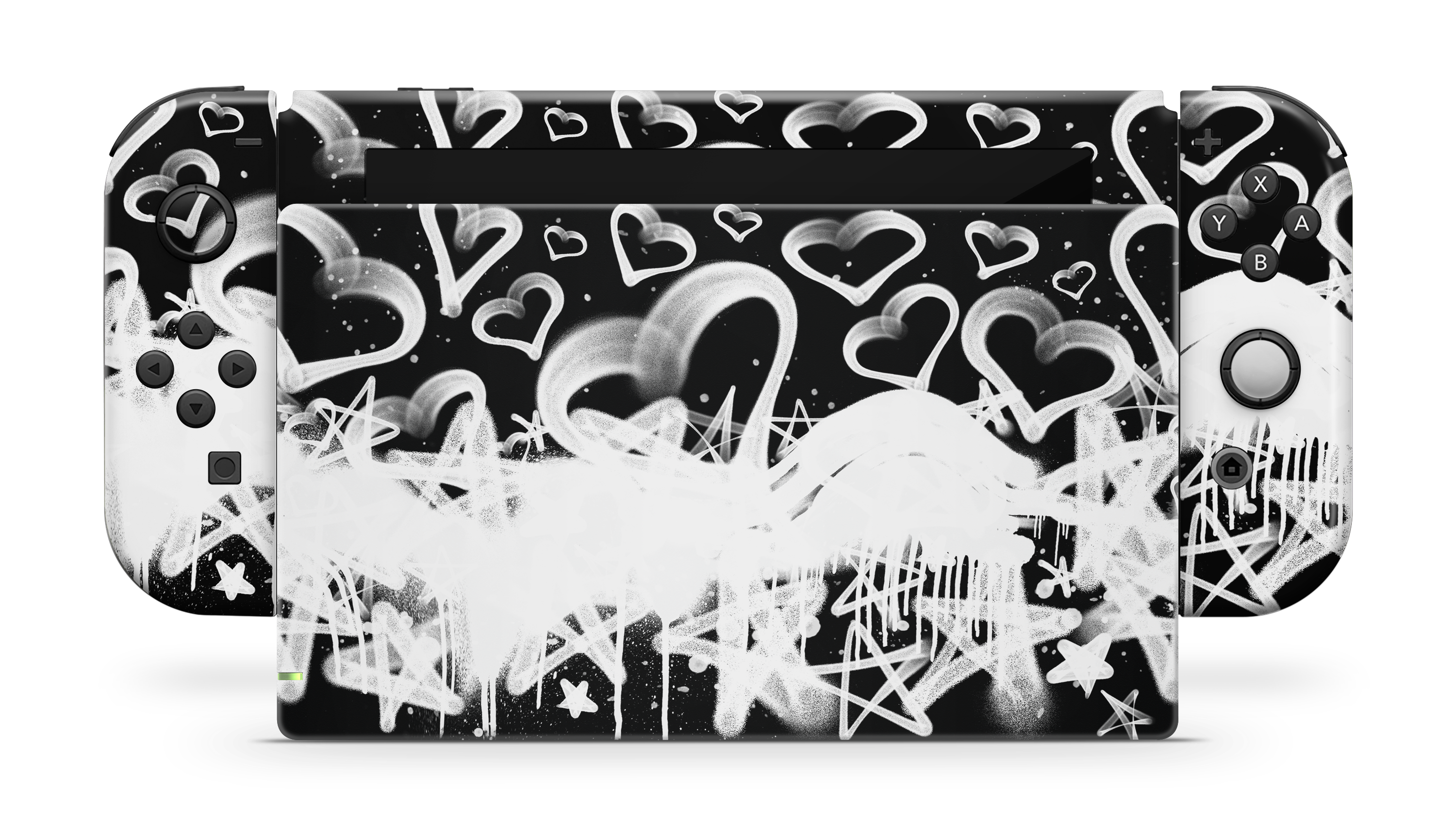 Nintendo Switch 17 Skin Hearts and Stars