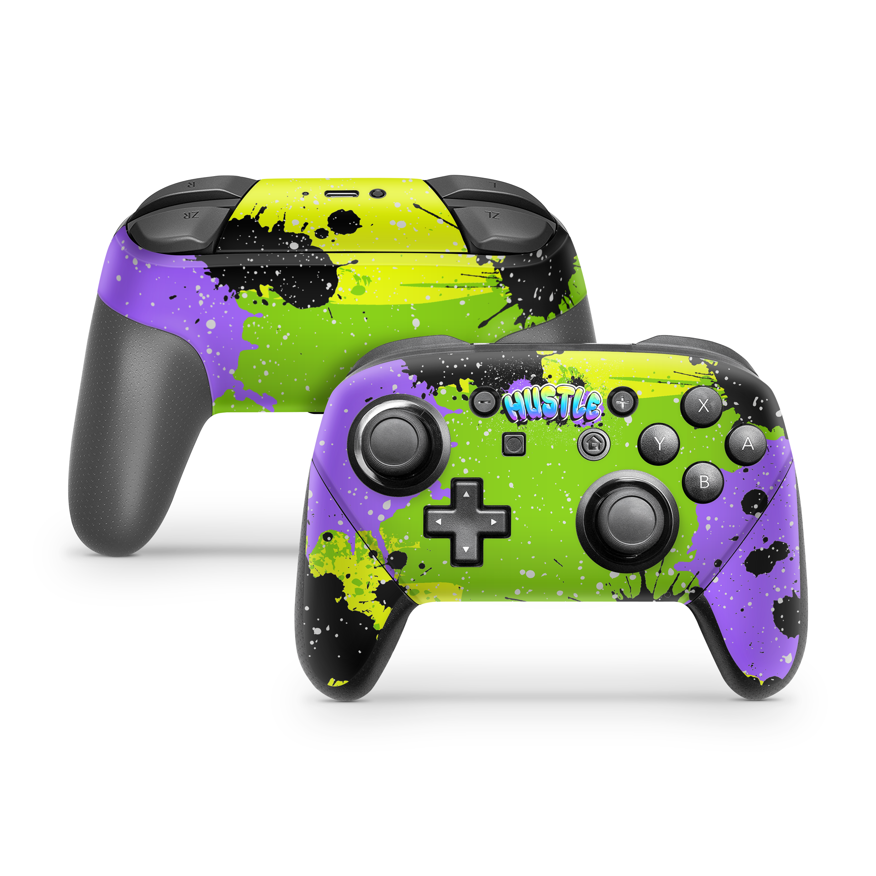 Nintendo Switch Pro Controller Skin Hustle Splash
