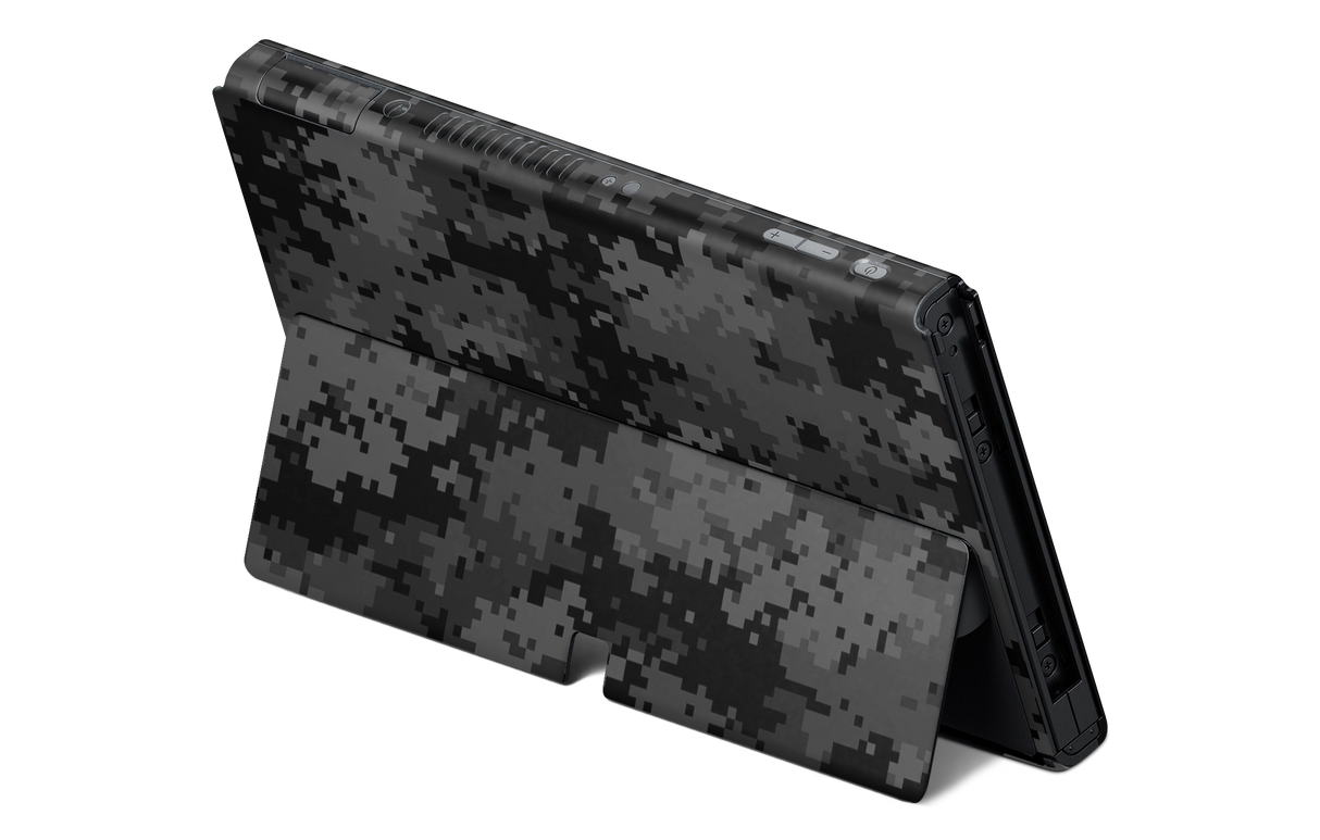 Nintendo Switch OLED Skin Black Digi Camo