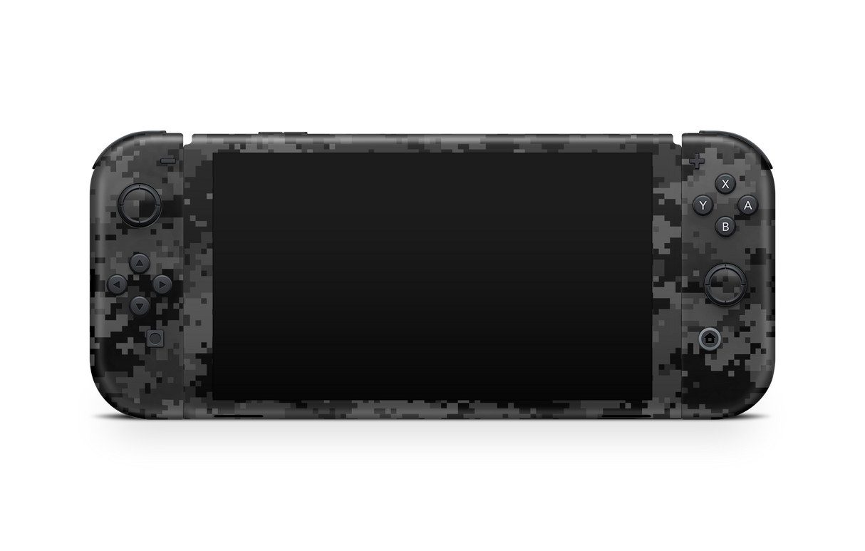 Nintendo Switch OLED Skin Black Digi Camo