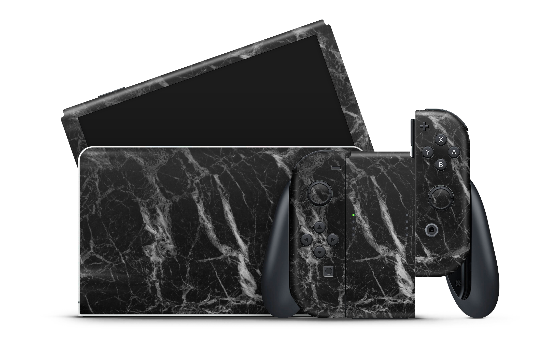 Nintendo Switch OLED Skin Black Marble