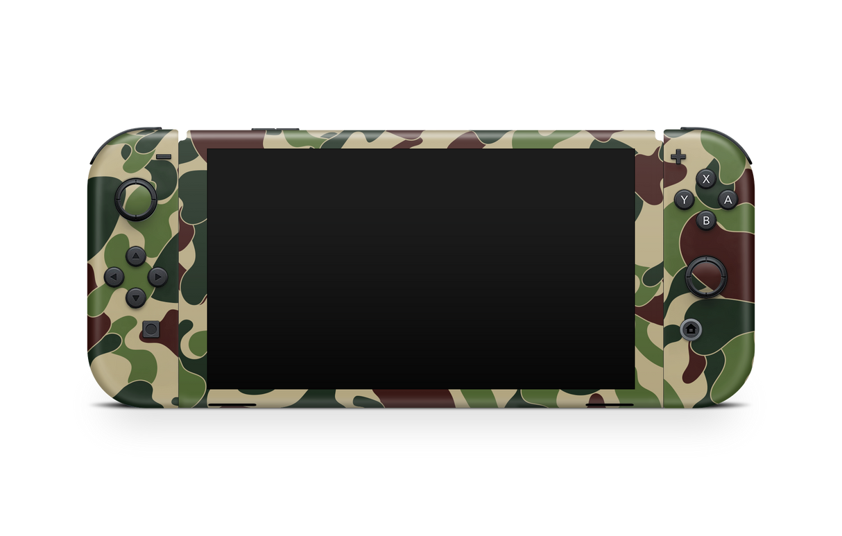 Nintendo Switch OLED Skin Ape Camo Green