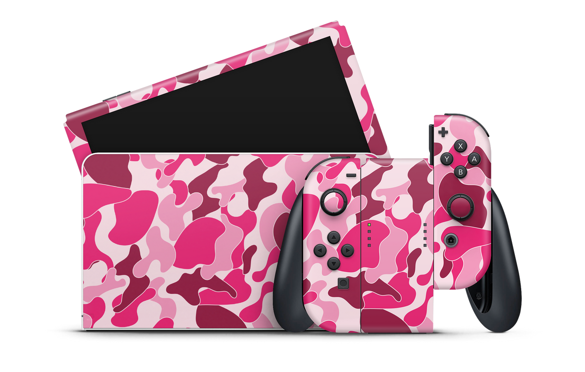 Nintendo Switch OLED Ape Camo Pink
