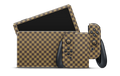 Nintendo Switch OLED Skin Checkers brown
