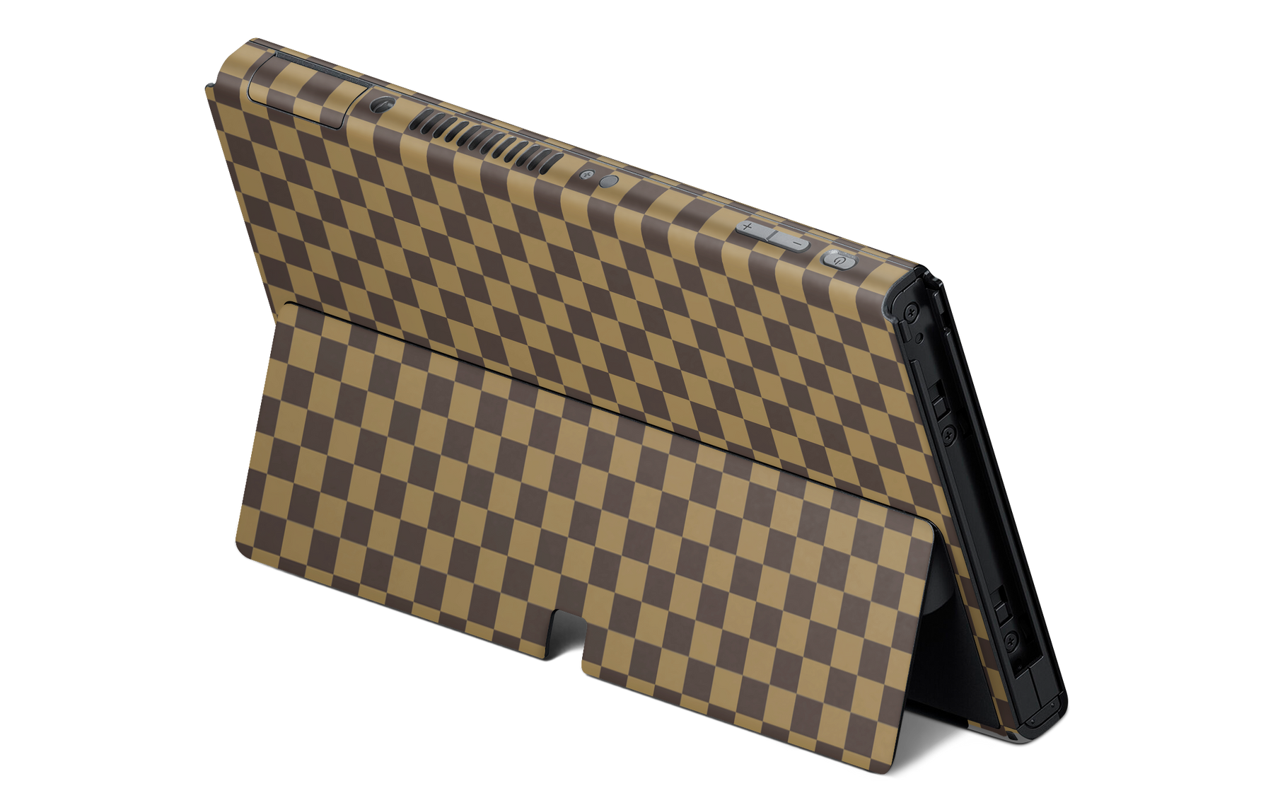 Nintendo Switch OLED Checkers brown
