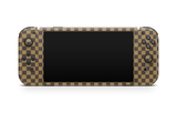 Nintendo Switch OLED Skin Checkers brown