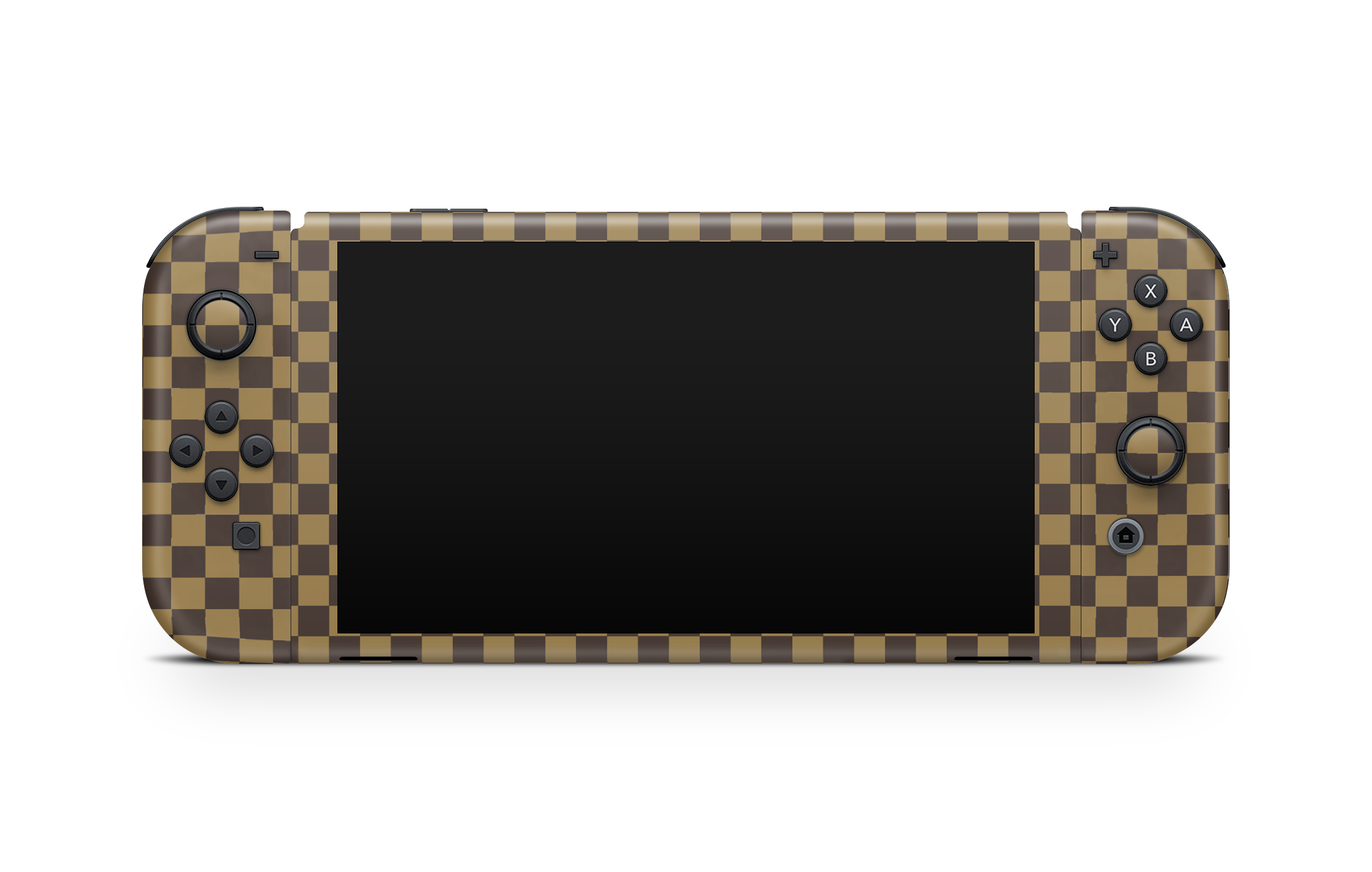 Nintendo Switch OLED Skin Checkers brown
