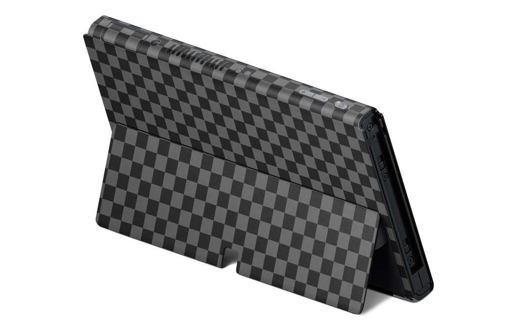 Nintendo Switch OLED Skin Checkers black