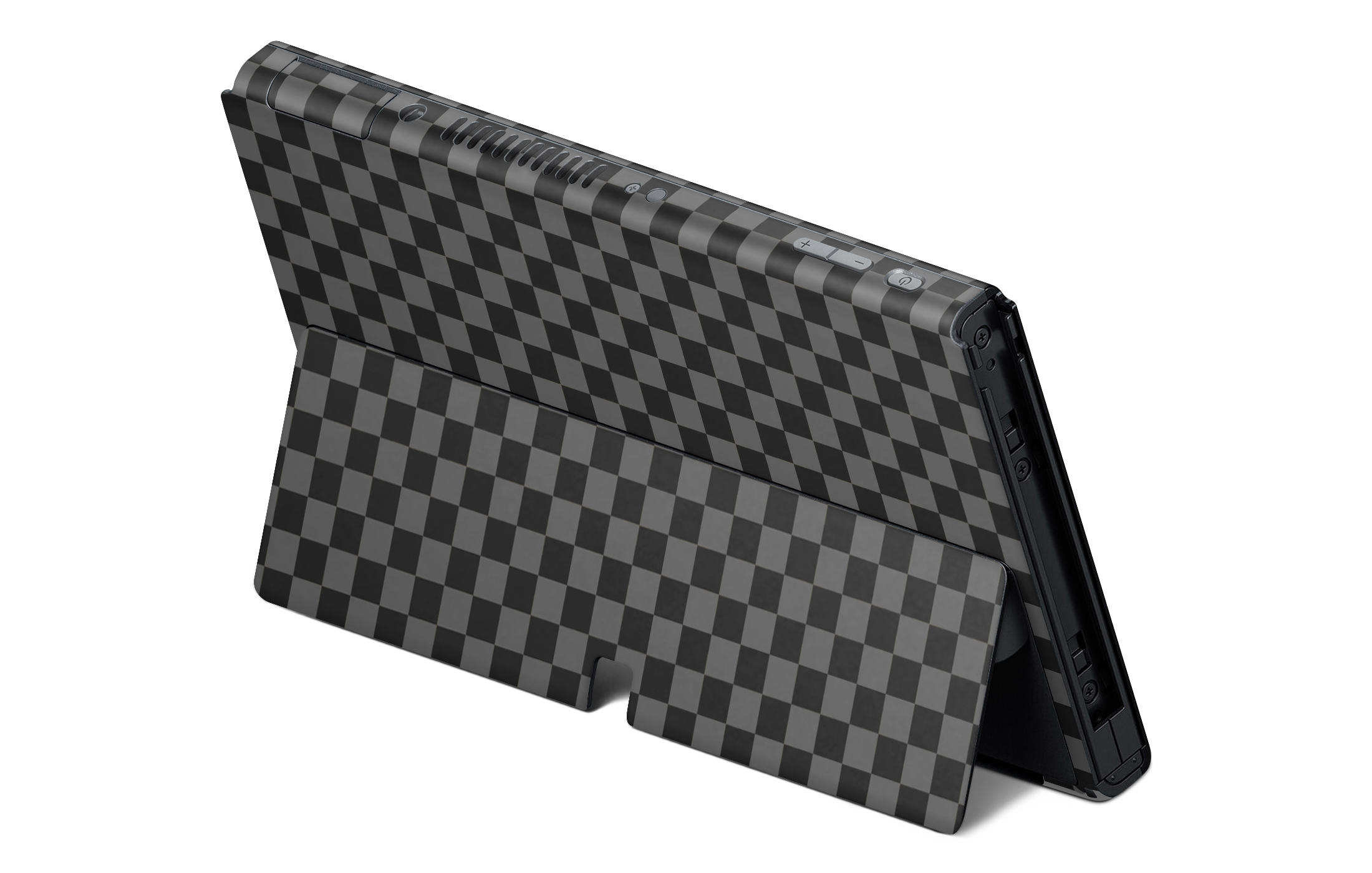 Nintendo Switch OLED Skin Checkers black