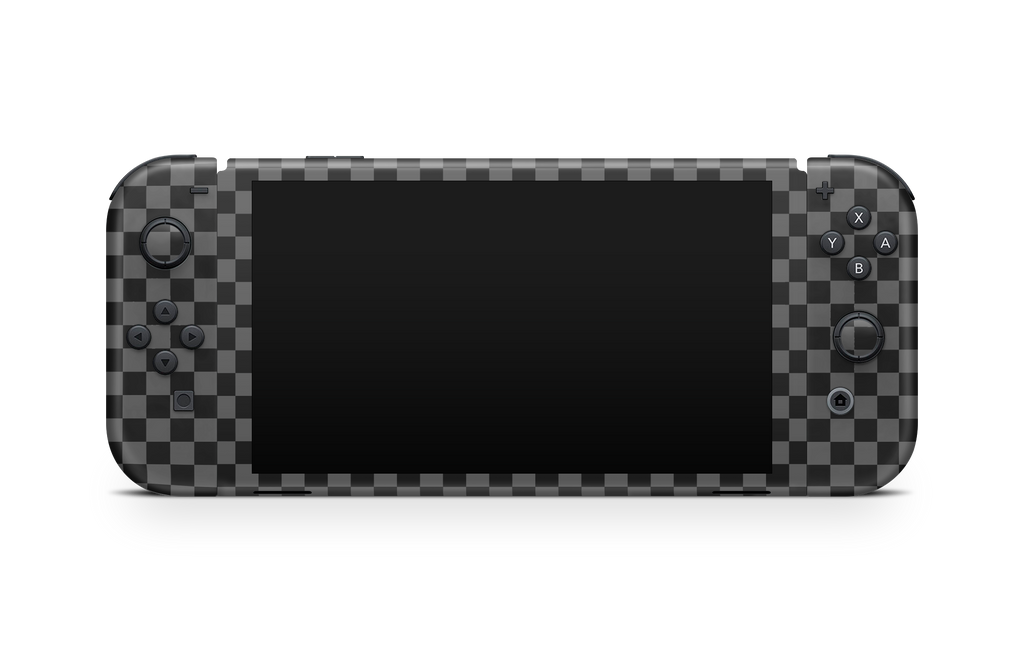 Nintendo Switch OLED Skin Checkers black