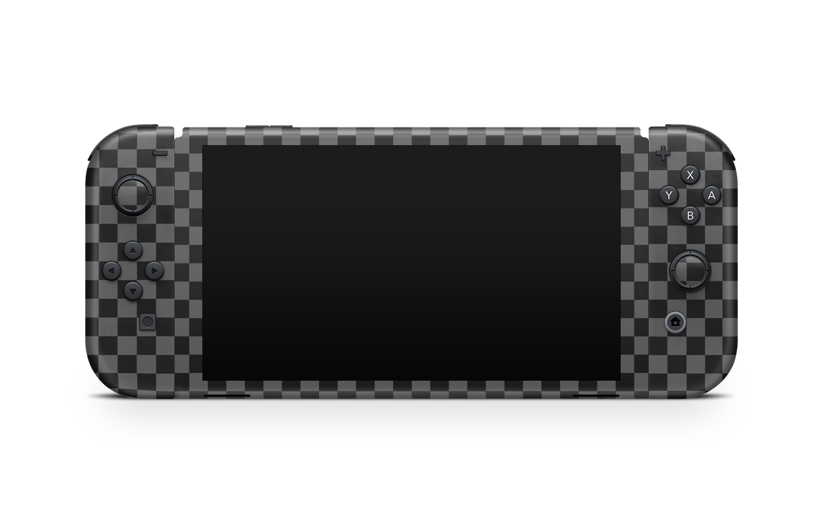 Nintendo Switch OLED Skin Checkers black