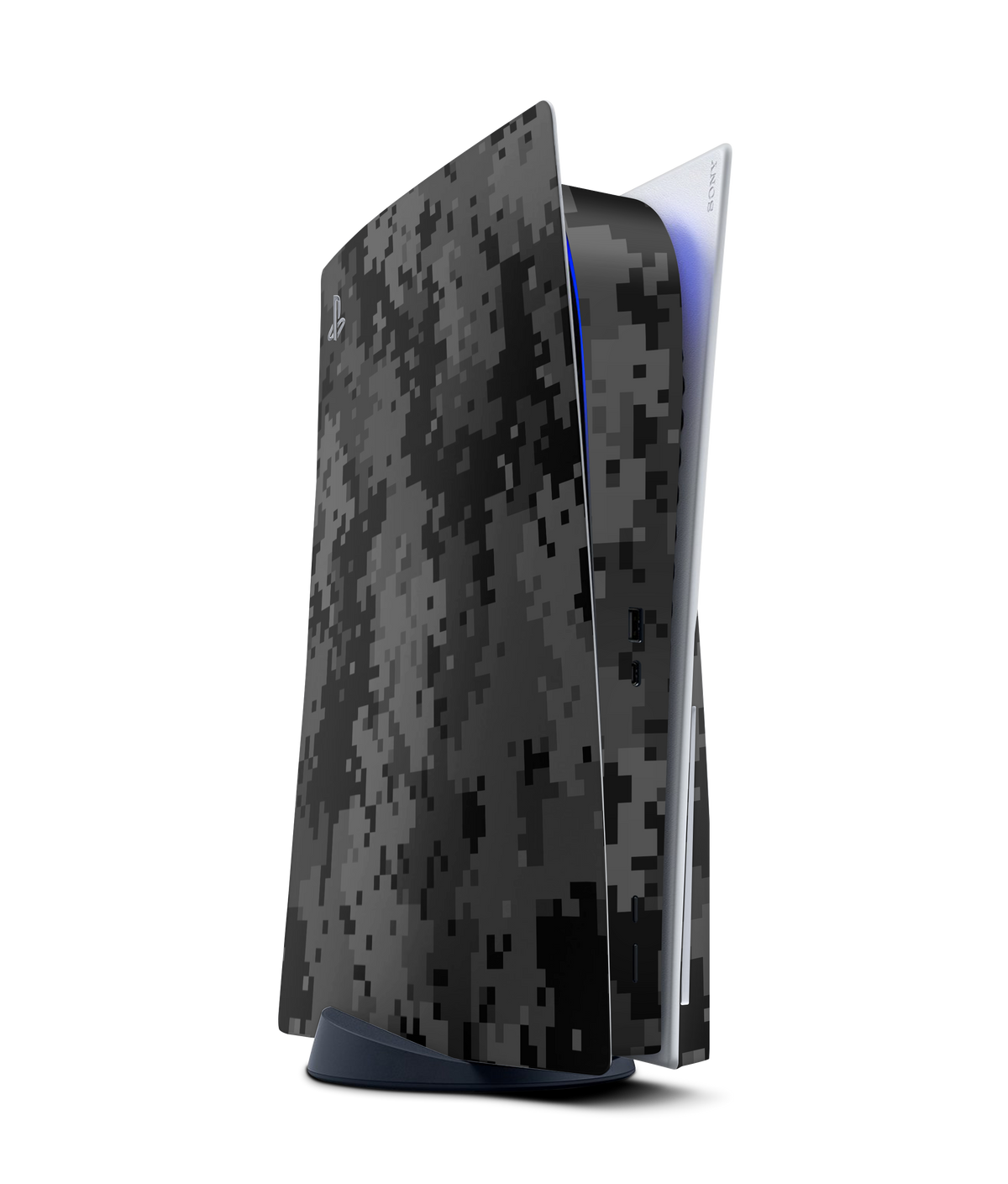 PlayStation 5 Disc Skin Black Digi Camo
